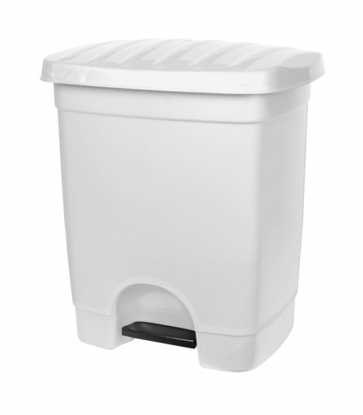LA041173WHT 5 litros blanco Cubo de basura rectangular con pedal y tapa de cierre suave 5L Beldray