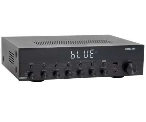 Fonestar As-6060 Amplificador Estéreo Hi-fi 60+60w Bluetooth Usb Mp3 Fm Entradas Micro Y Tono