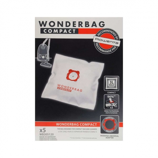 10 bolsas para aspiradora Rowenta alternativo para WonderMedia rbag Endura wb484720/Wonderbook rbag Compact wb3051 de MicroSafe® 10 bolsas de basura 