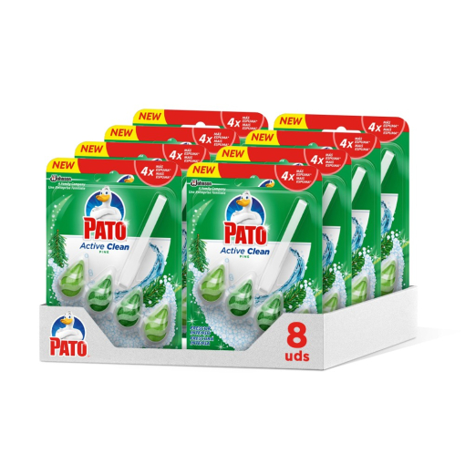 Pato Active Clean - Colgador Wc, Frescor Intenso, Perfuma, Limpia Y  Desinfecta El Inodoro, Aroma Pino. (pack 8 Unidades) con Ofertas en  Carrefour | Las mejores ofertas de Carrefour