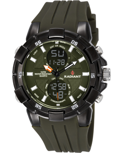 Radiant Reloj Analógico para Hombre de Cuarzo con Correa en Cuero