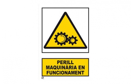 Señal Advertencia Maquina Funcionament Serigrafia Mataro