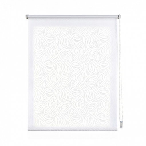 Estor Enrollable Decorativo Medidas Select - 75 X 180cm, Color - Blanco Olas