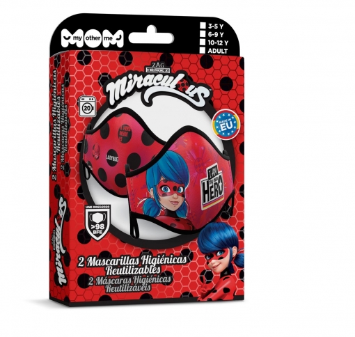 al menos ayudante Descarga Mascarilla 2 Premium Higienic Mask (ladybug Nº 1 + Ladybug Nº 2) 3-5 Años  con Ofertas en Carrefour | Las mejores ofertas de Carrefour