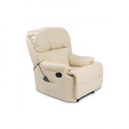 Beige Cecotec Innov Sillón de Masaje Relax Modelo Compact Comfort con reclinación manual 