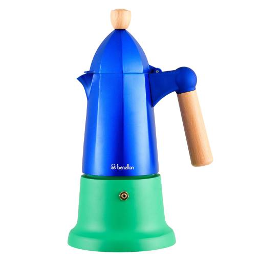 Cafetera 6 Tazas Aluminio Forjado Benetton Rainbow Azul Y Verde con Ofertas  en Carrefour | Las mejores ofertas de Carrefour