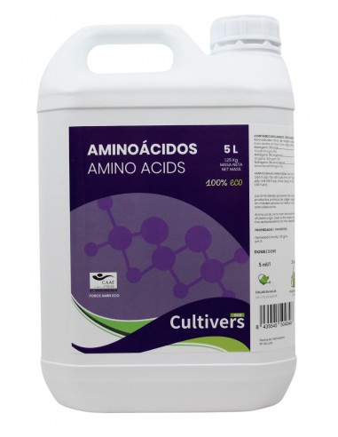 Cultivers Force-amin Eco De 5 L. Bioestimulante Ecológico Con Aminoácidos Libres Para Aumentar La Productividad