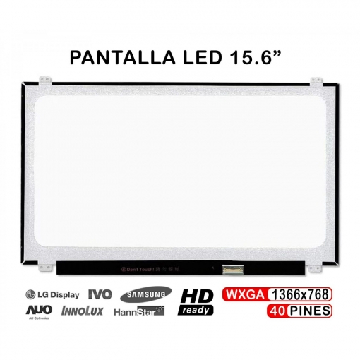 Pantalla Compatible DE Y para PORTATIL Toshiba Satellite L50-B-2e3 15,6 HD 1366 X 768 LCD LED WXGA Conector 40 Pin Ver Foto 