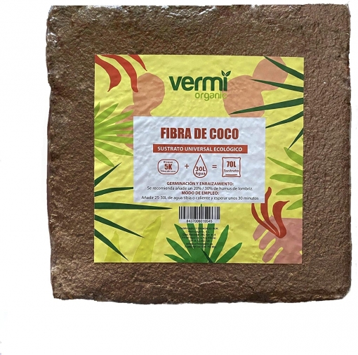 | ORGÁNICA 9L 2 x COCOCOIR 650 g 100% natural Fibra de coco Medios de cultivo Ladrillos de coco de coco Plantación de suelo de coco 