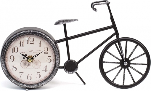 Reloj De Mesa Bicicleta Estilo Vintage - Negro