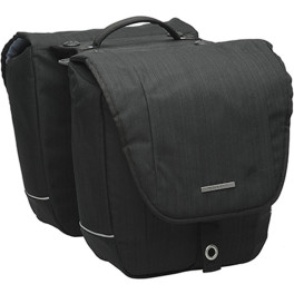 New Looxs Alforja Avero Racktime 25l Impermeable Poliester Negro Con Reflectantes (32x33x13 Cm)
