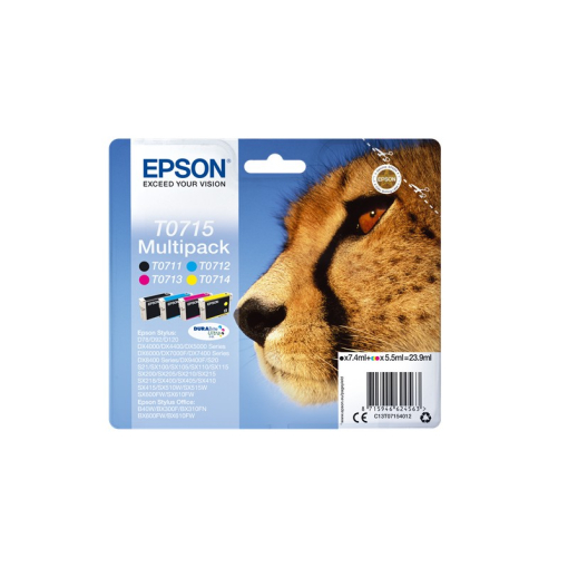 Epson - Multipack T0715 4 Colores con Ofertas en Carrefour | Las mejores  ofertas de Carrefour