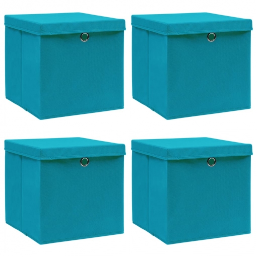11L 17L |Cajas de almacenaje de plástico apilables YDORO Cajas de almacenaje con tapa Juego de 3 Contenedores de plástico azul en 3 tamaños diferentes 4,5L 