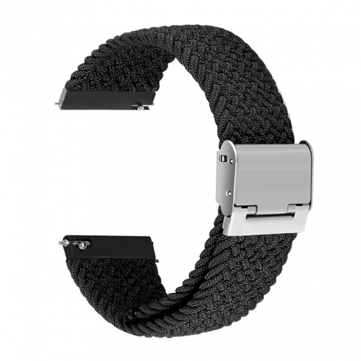 Correa Solo Loop Ajustable Trenzada Para Samsung Galaxy Watch 4 40mm Negro