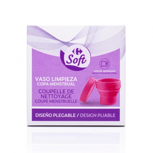 Vaso limpieza copa menstrual Carrefour Soft 1 ud.