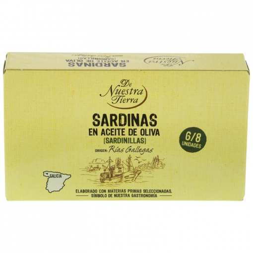 Sardinas en aceite de oliva De Nuestra Tierra 60 g.