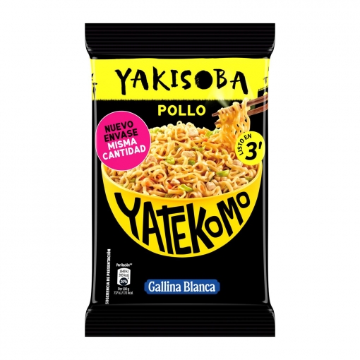 Soberano Nacarado Calígrafo Fideos de pollo Yakisoba 93 g. | Carrefour Supermercado compra online