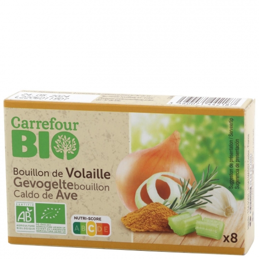 Caldo de ave ecológico Carrefour Bio 8 pastillas