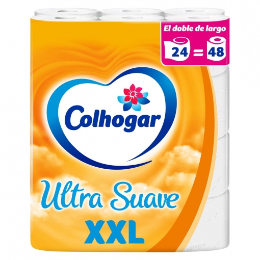 Papel higiénico compacto Colhogar Ultra Suave XXL 24 rollos