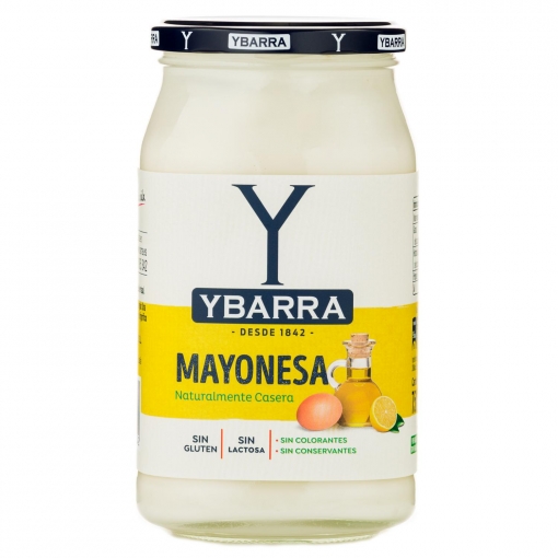 Mayonesa Ybarra sin gluten y sin lactosa tarro 750 ml.