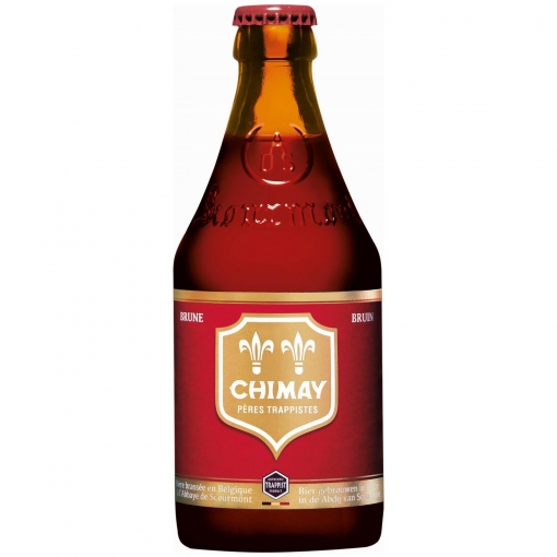 Cerveza tostada roja Chimay belga trapense botella 33 cl.