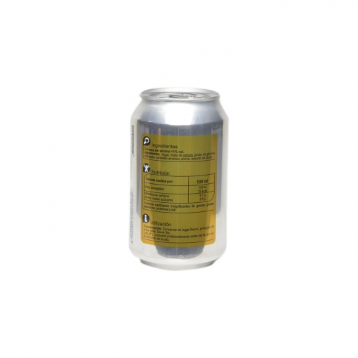 Cerveza Carrefour sin alcohol lata 33 cl.