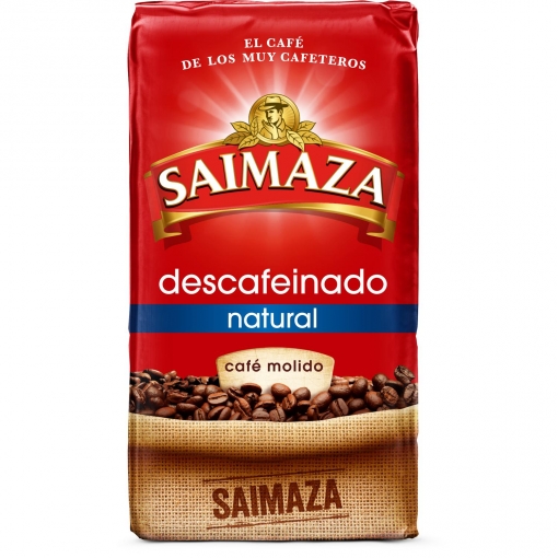 Café molido natural descafeinado Saimaza 250 g.