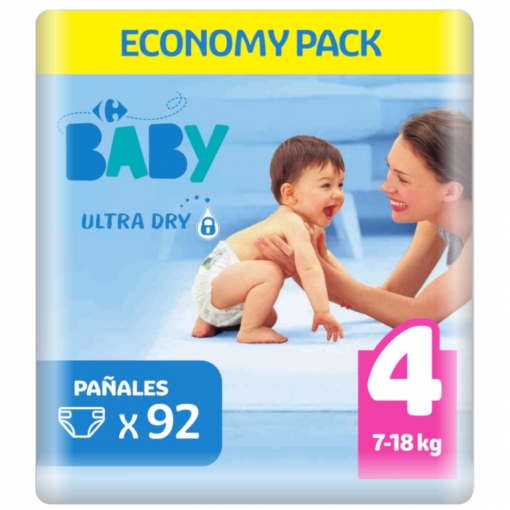 bandera nacional asistencia recompensa Pañales Carrefour Baby Ultra Dry Talla 4 (7-18 kg) 92 ud. | Carrefour  Supermercado compra online