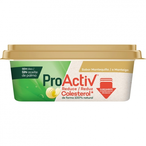 Margarina sabor mantequilla ProActiv sin gluten sin lactosa sin aceite de palma 225 g