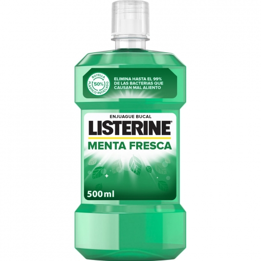 Enjuague bucal menta fresca Listerine 500 ml.
