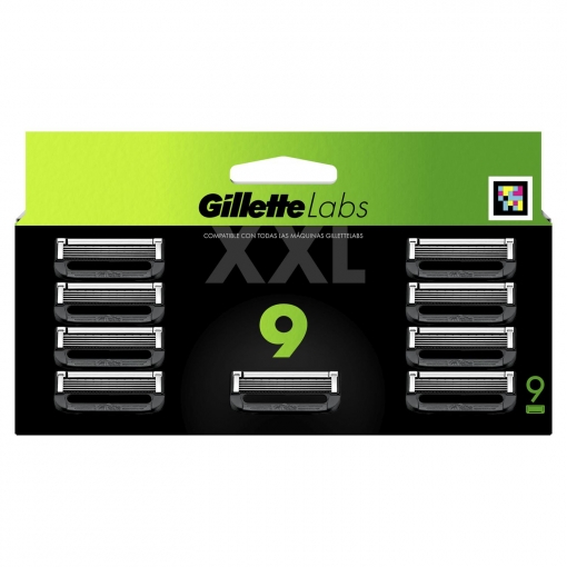 Recambios maquinilla Labs Gillette 9 ud.