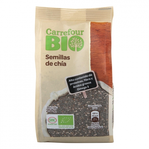 Semillas de chía ecológicas Carrefour Bio 250 g.