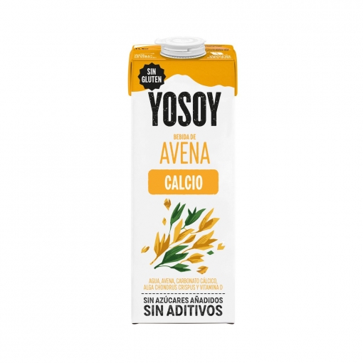 Bebida de avena calcio sin azúcar añadido YoSoy brik 1 l.