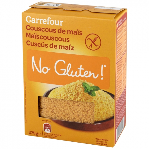Cuscús de maiz Carrefour No Gluten sin gluten 375 g.