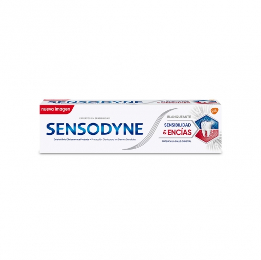 Dentífrico para dientes sensibles Sensibilidad & Encías Blanqueante Sensodyne 75 ml.