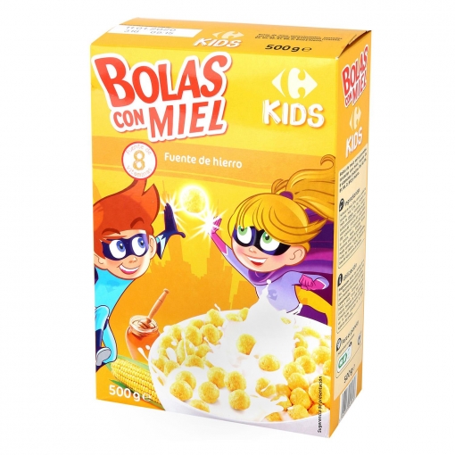 Cereales con maíz y miel Carrefour Kids 500 g.