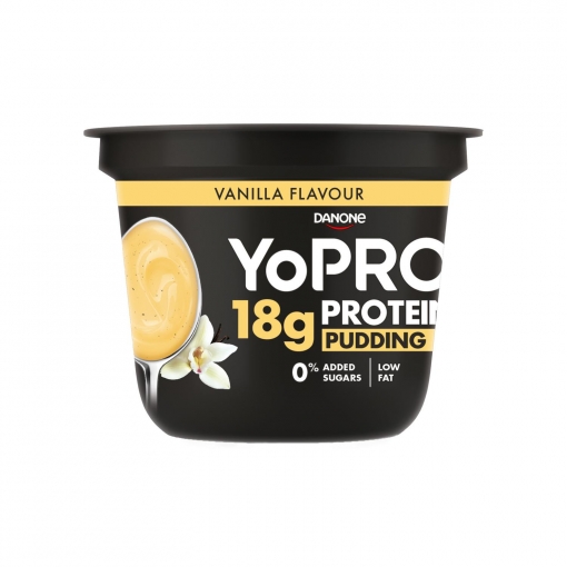 Pudding de proteína desnatado de vainilla sin azúcar Danone Yopro 180 g.