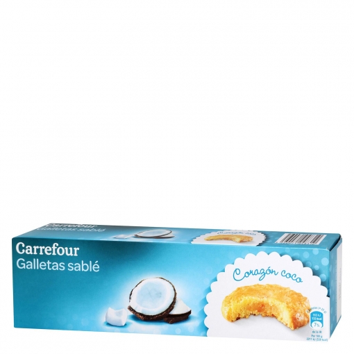 Galletas sablé de coco Carrefour 100 g.