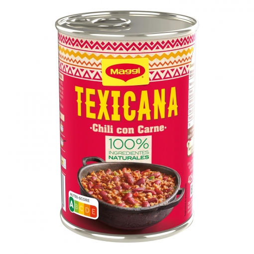 Chili con carne Texicana Maggi sin gluten 425 g.