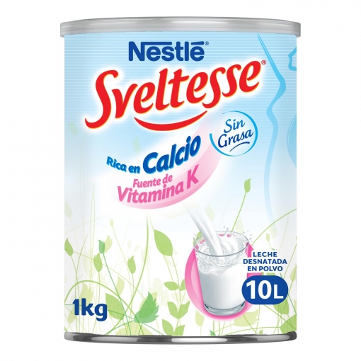 Leche en polvo desnatada Sveltesse Nestlé 1 kg.