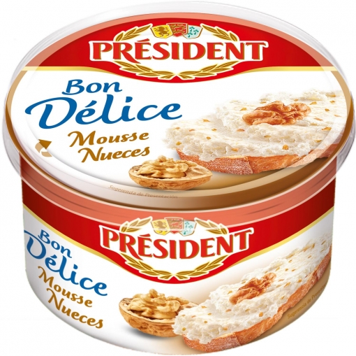 Mousse de queso con nueces Rondelé Président 125 g.
