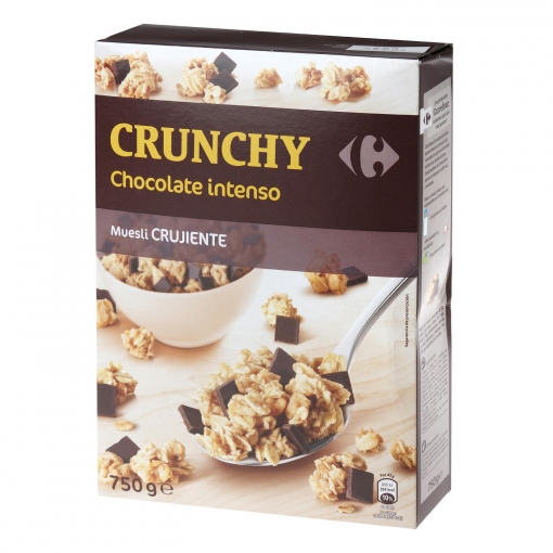 Cereales crujientes con chocolate Muesli Carrefour 750 g.