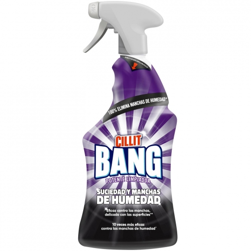 Limpiador de suciedad y manchas de humedad para baños y juntas negras Cillit Bang 750 ml.