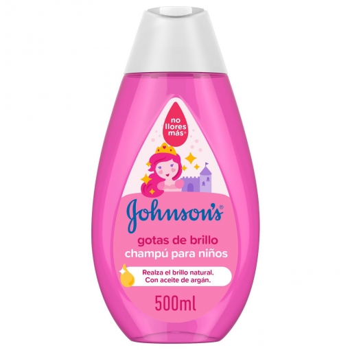 Champú gotas de brillo para cabellos más brillantes, suaves y sedosos Johnson's Baby 500 ml.