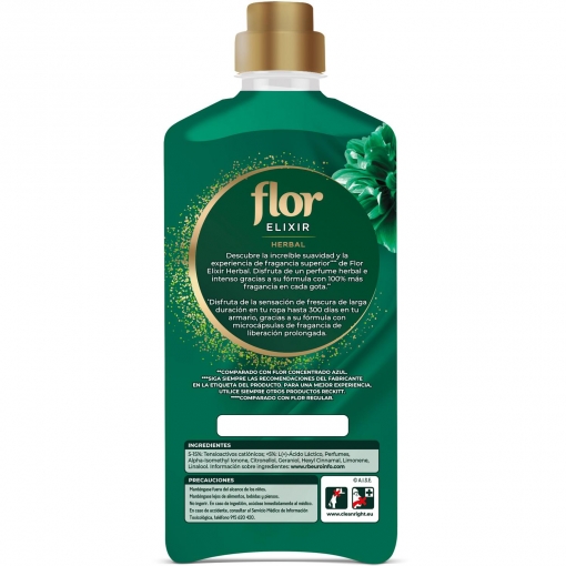 Suavizante concentrado Herbal Flor Elixir 63 lavados.