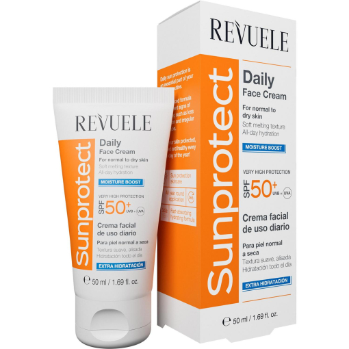 Crema facial extra hidratante SPF50+ Sunprotect Revuele 50 ml.