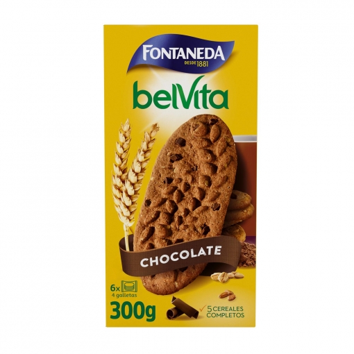 Galletas de cereales con gotas de chocolate Belvita Fontaneda 300 g.