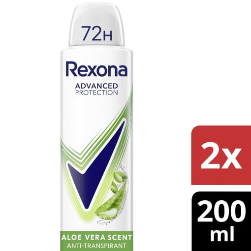 Desodorante en spray aloe vera Rexona pack de 2 unidades de 200 ml. |  Supermercado Online Carrefour