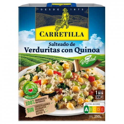 Salteado de verduras con quinoa Carretilla sin gluten 250 g.