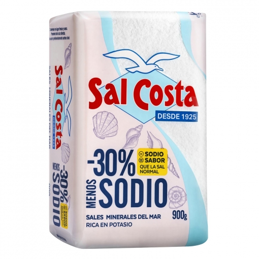 Sal marina baja en sodio Sal Costa 900 g.